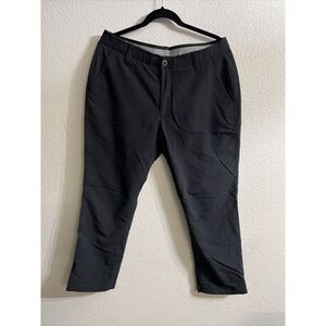 Under Armour Golf Mens 36x32 All Season Gear Black Flat Front Chino‎ Pants